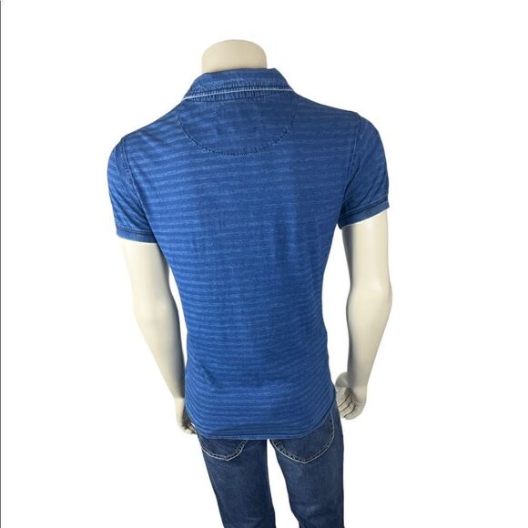 Scotch & Soda Amsterdam Couture S/S Polo in Tonal Horizontal Stripes - Picture 4 of 8